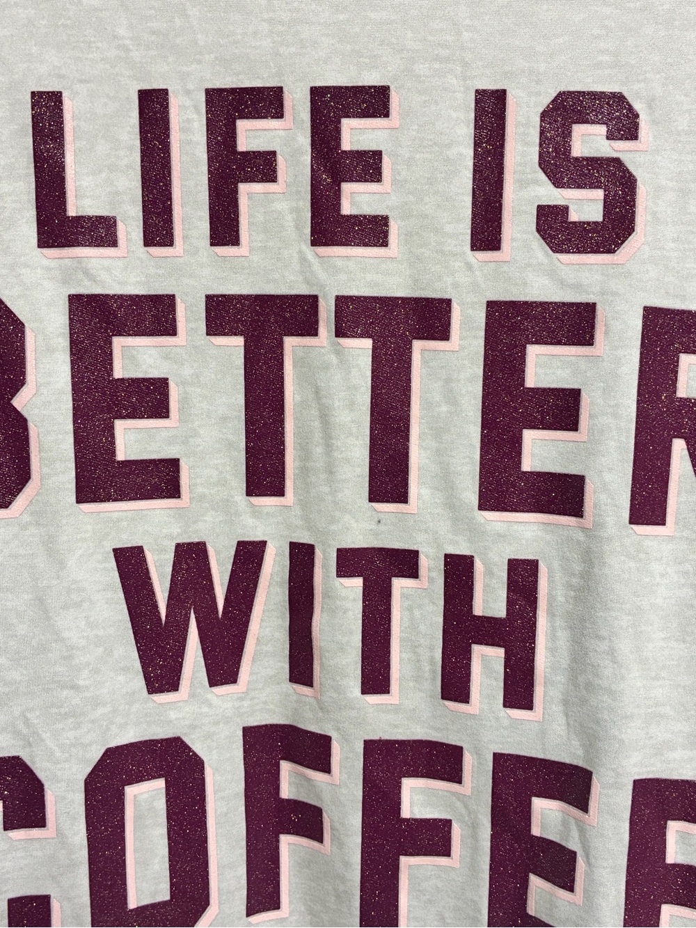 Secret Treasures White Long Sleeve Tee with Maroon Graphic - Picture 2 of 10